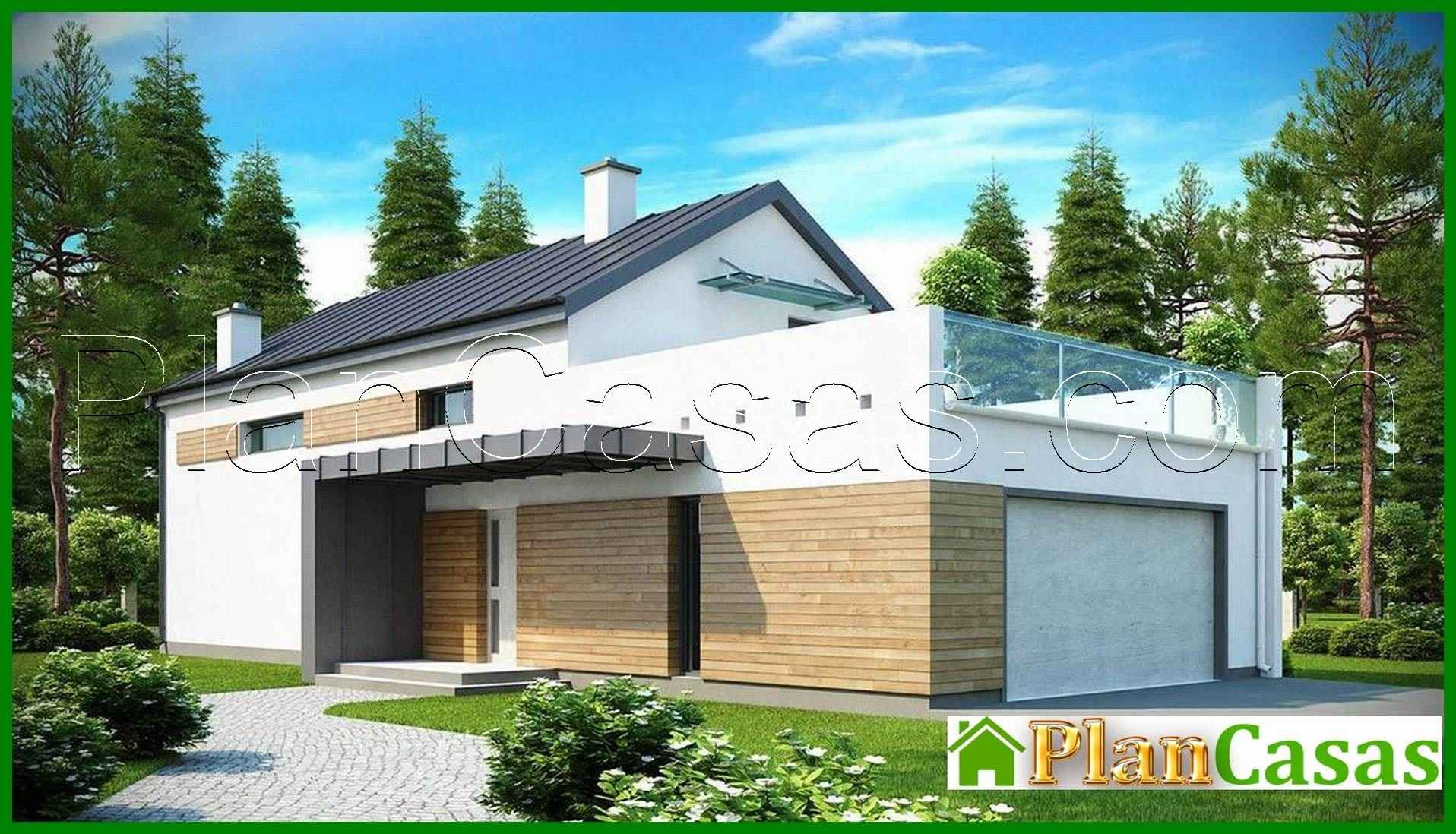 The project of a modern house with a simple layout house plan