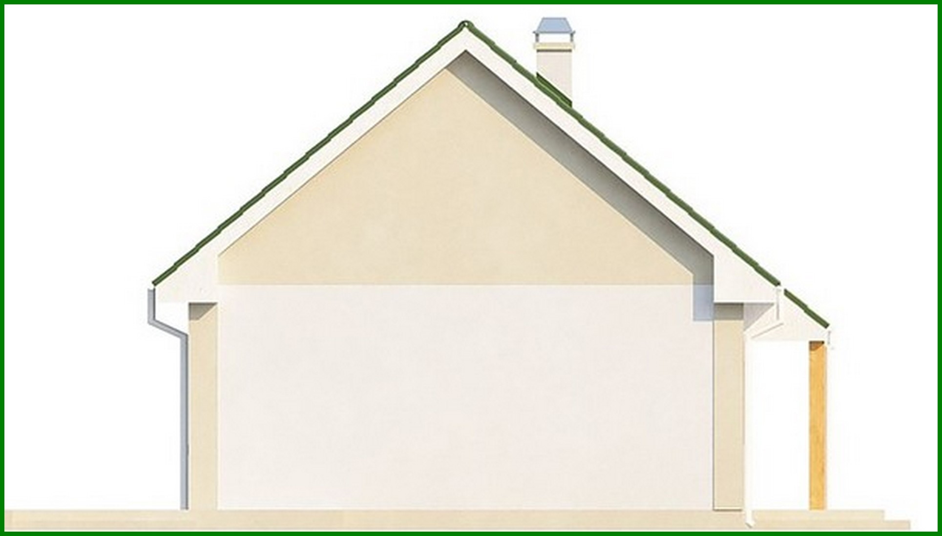 Visualization gallery - Project of a house with a gable roof and an attic room