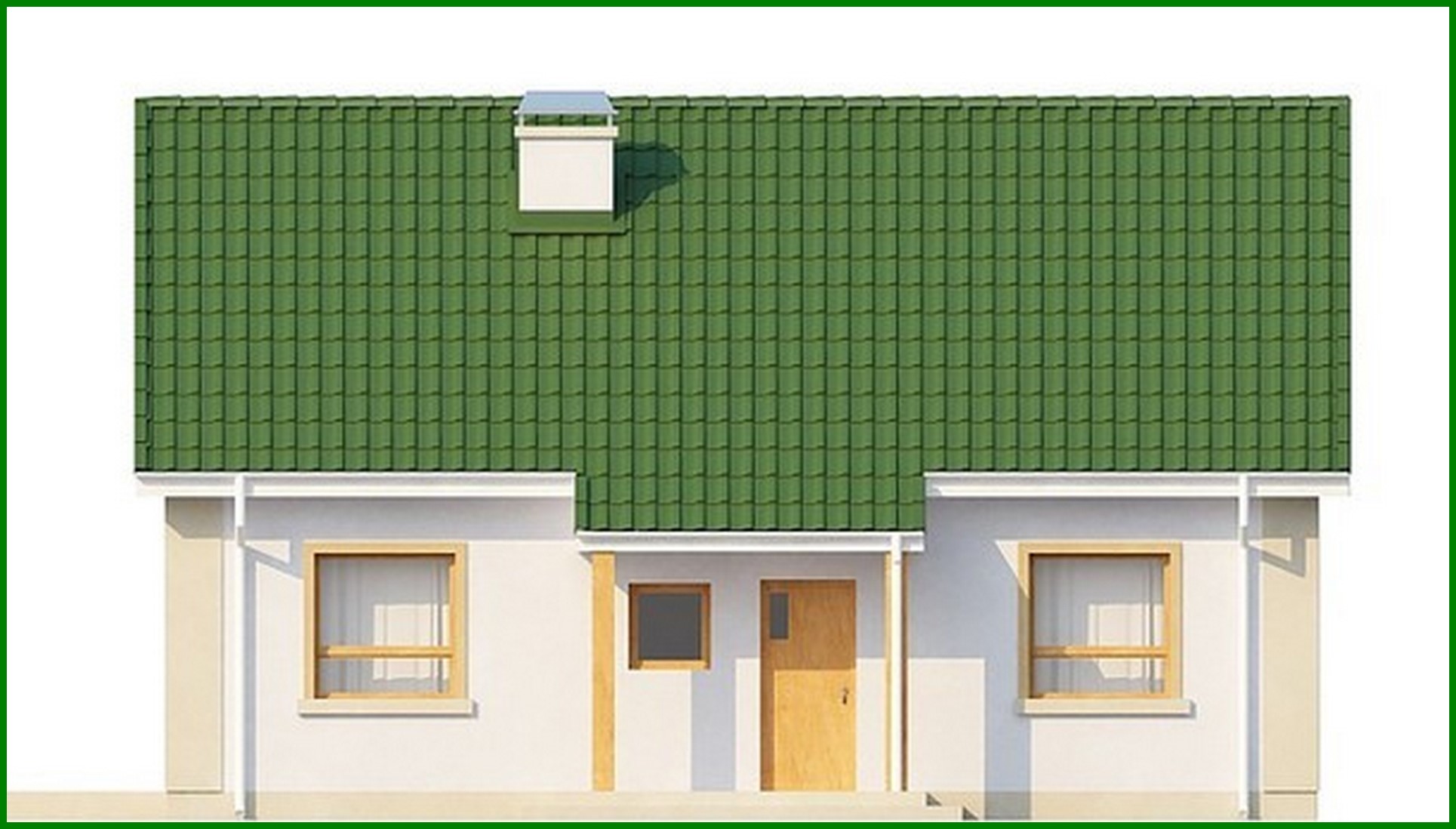 Visualization gallery - Project of a house with a gable roof and an attic room