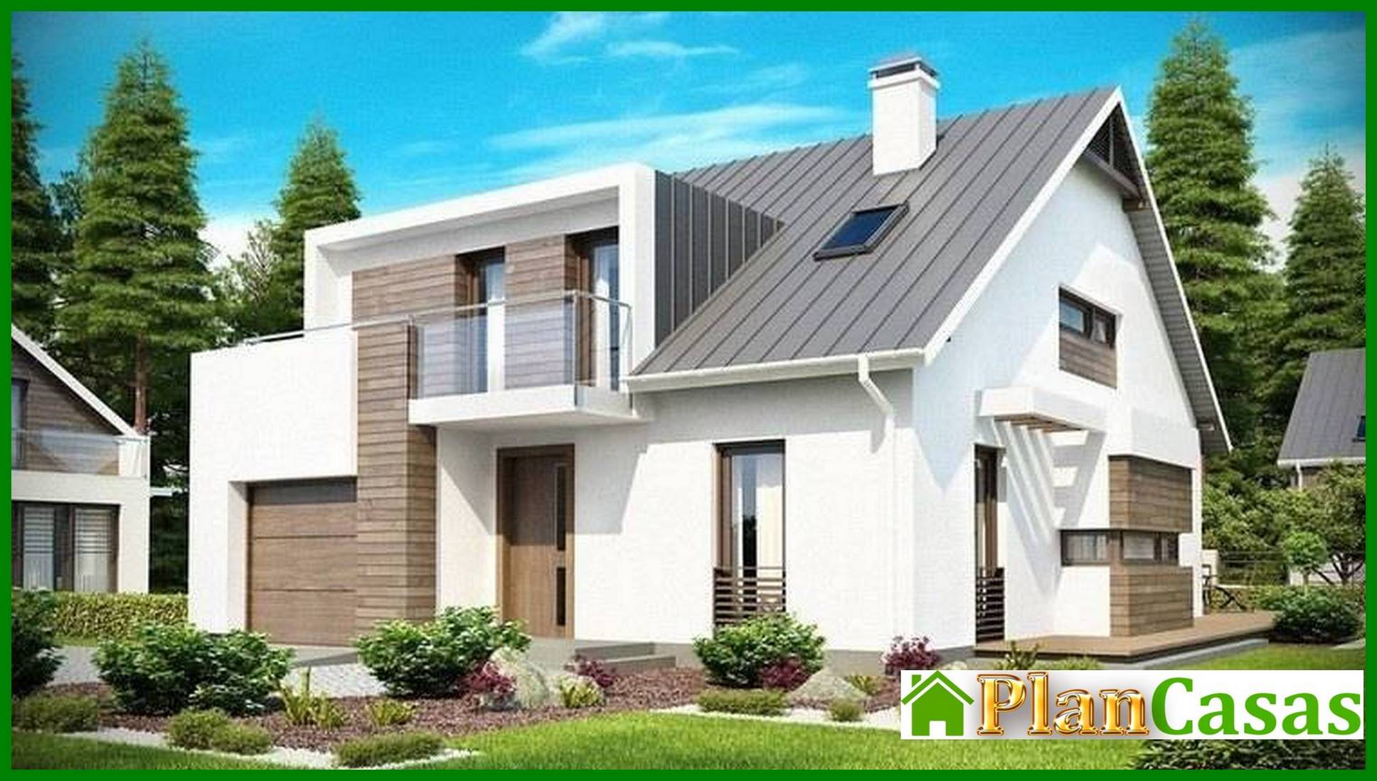 The project of a classic house with modern elements house plan