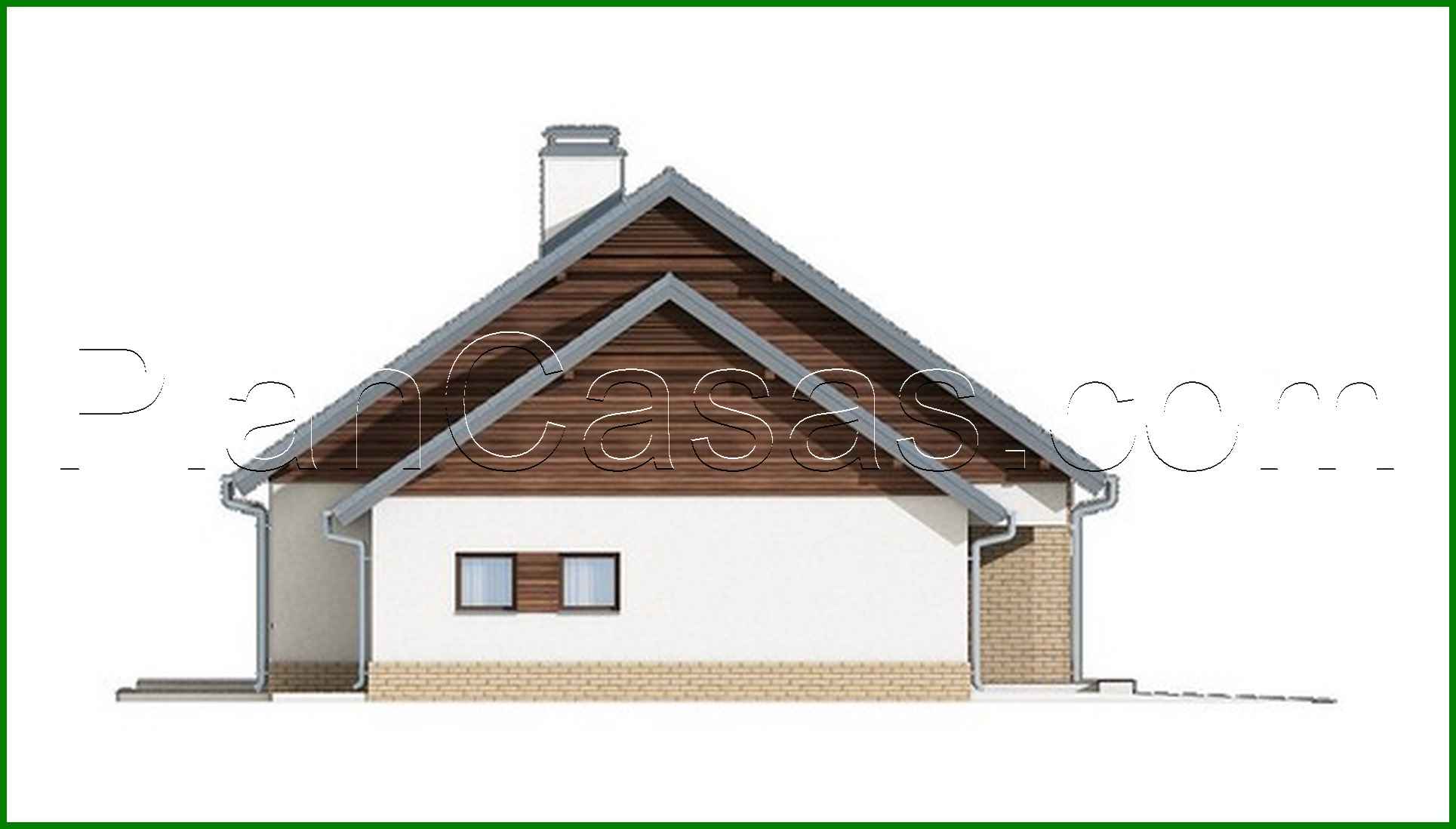 Visualization gallery - The project of a one-story cottage with an attic provided