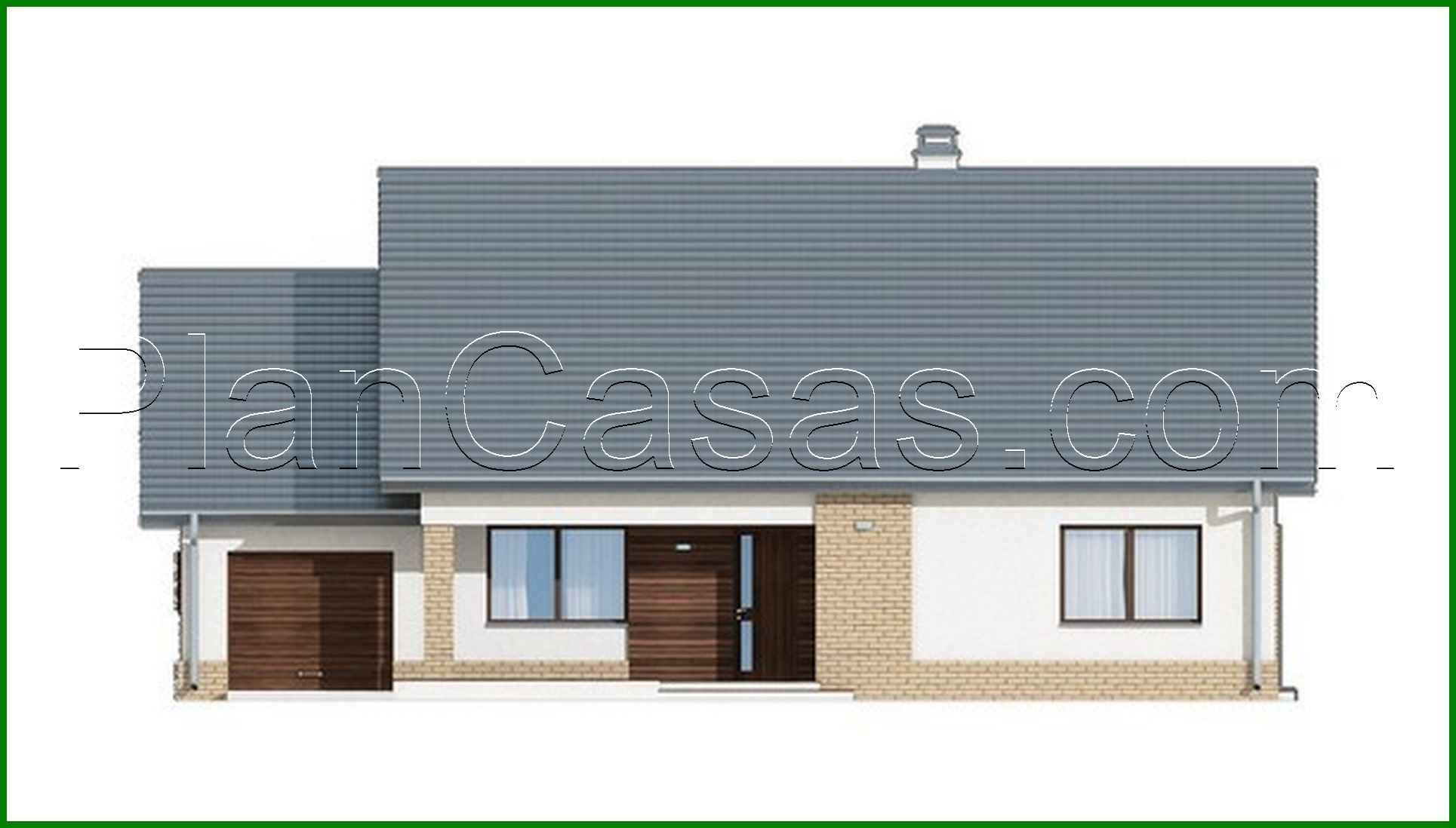 Visualization gallery - The project of a one-story cottage with an attic provided