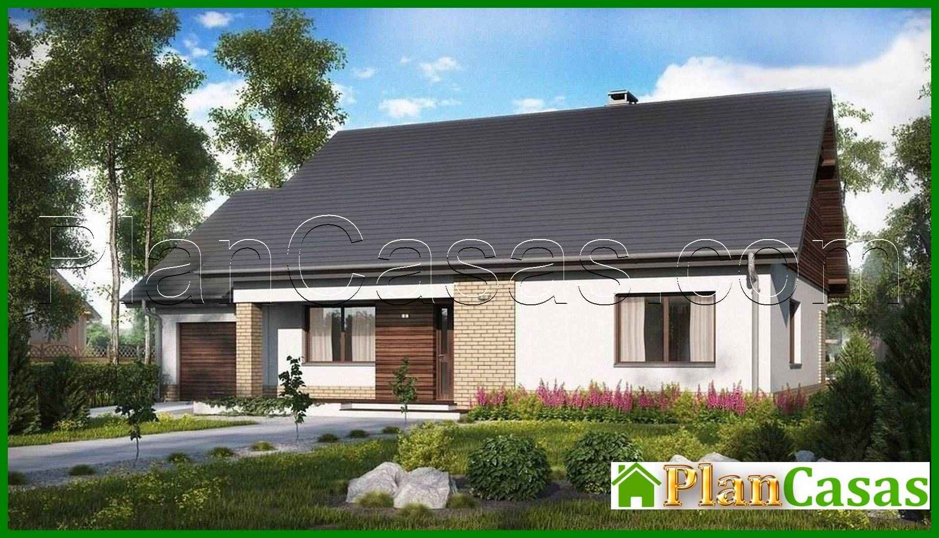 Visualization gallery - The project of a one-story cottage with an attic provided