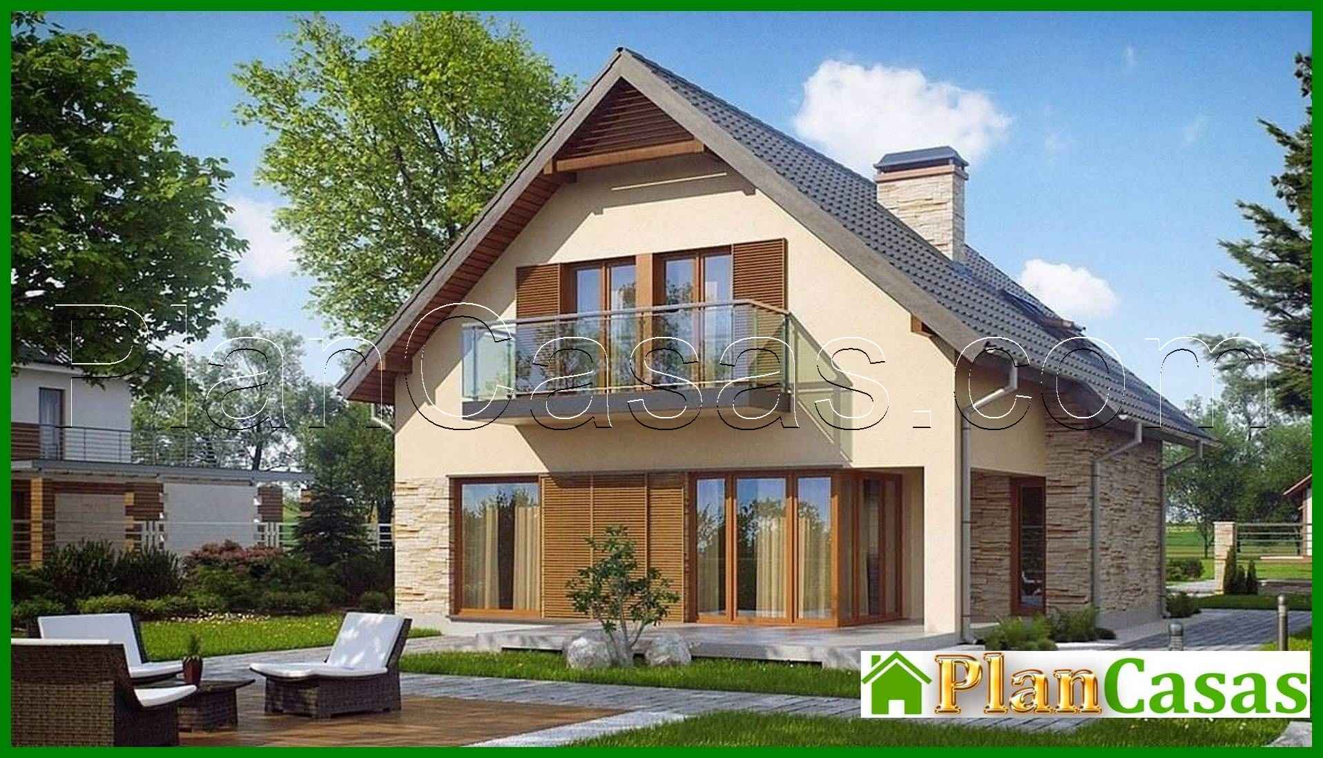 The project of a small comfortable cottage with an attic house plan