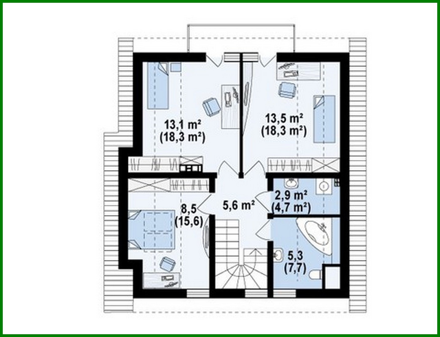 Visualization gallery - The project of a small comfortable cottage with an attic