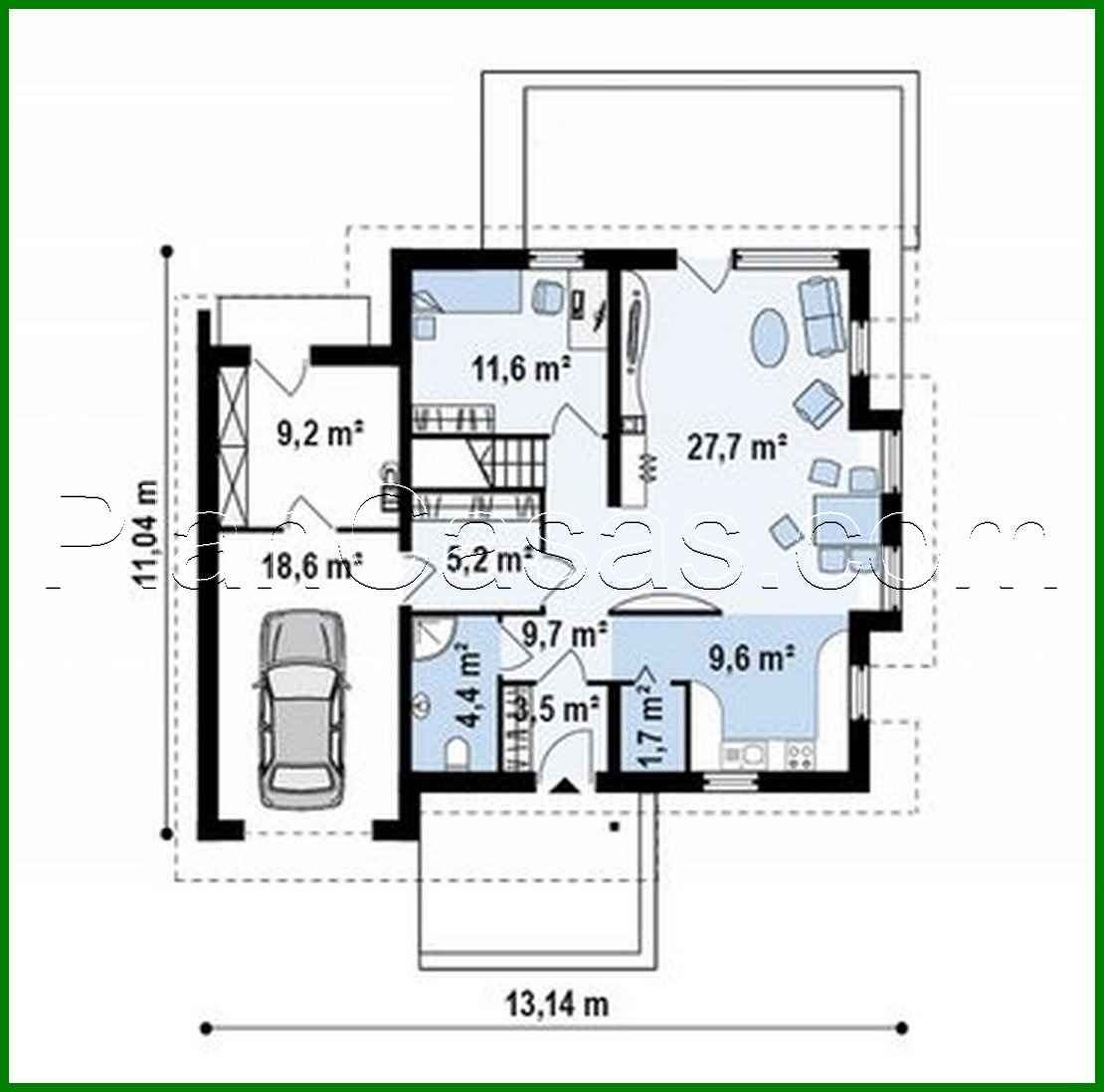 Visualization gallery - Project of a cottage with skylights and frontal garage