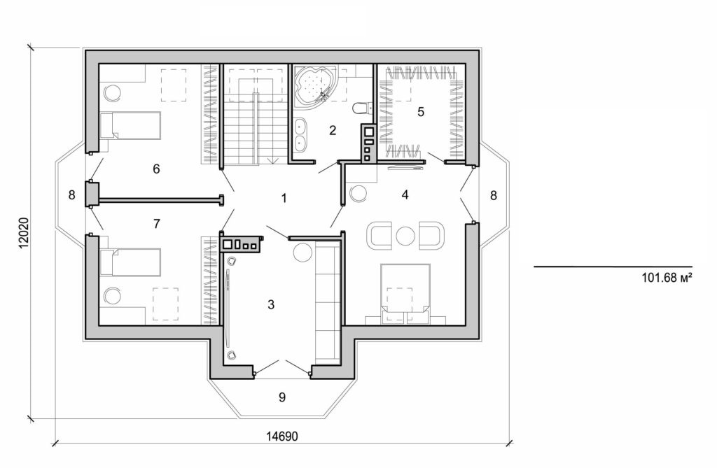 Visualization gallery - A house with attic