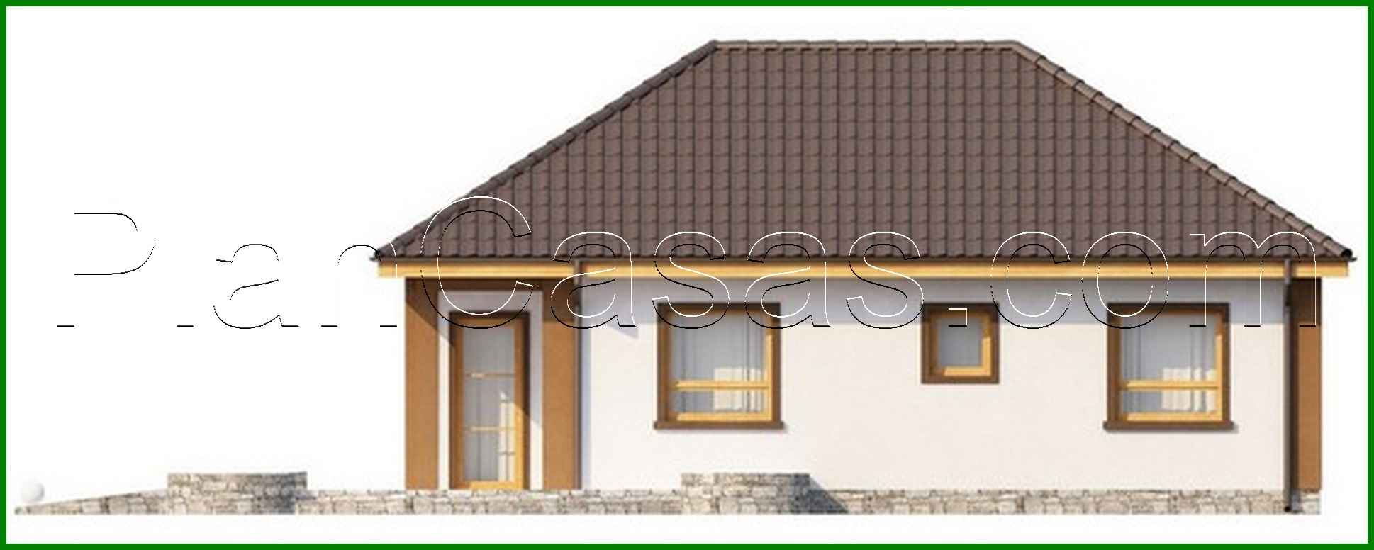 Visualization gallery - Project of a small one-story house with three bedrooms