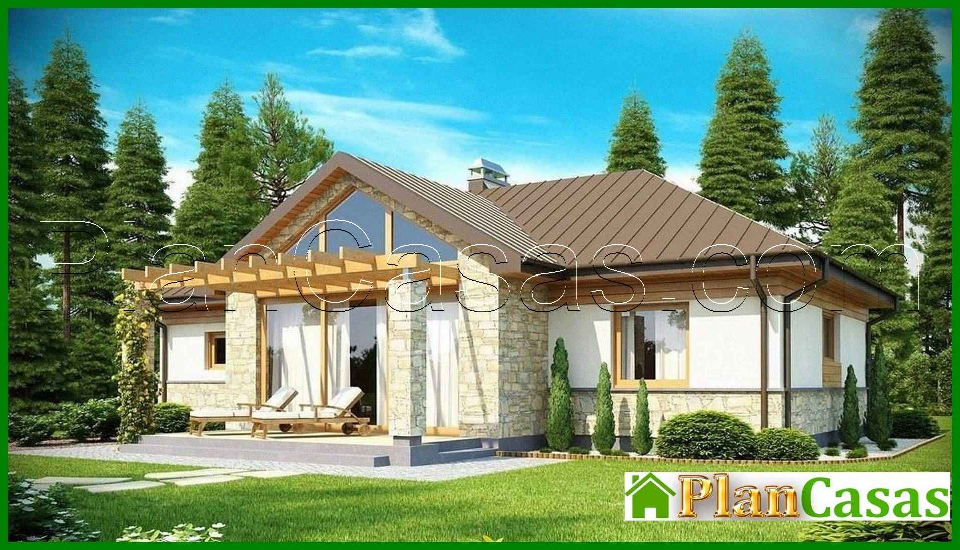 The project of a small one-story cottage of interesting design house plan