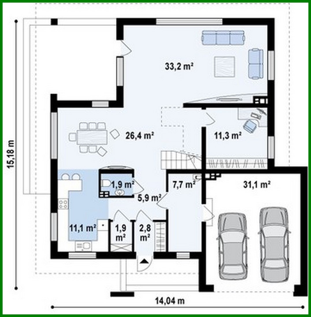 Visualization gallery - The project of a two-story house with modern elements