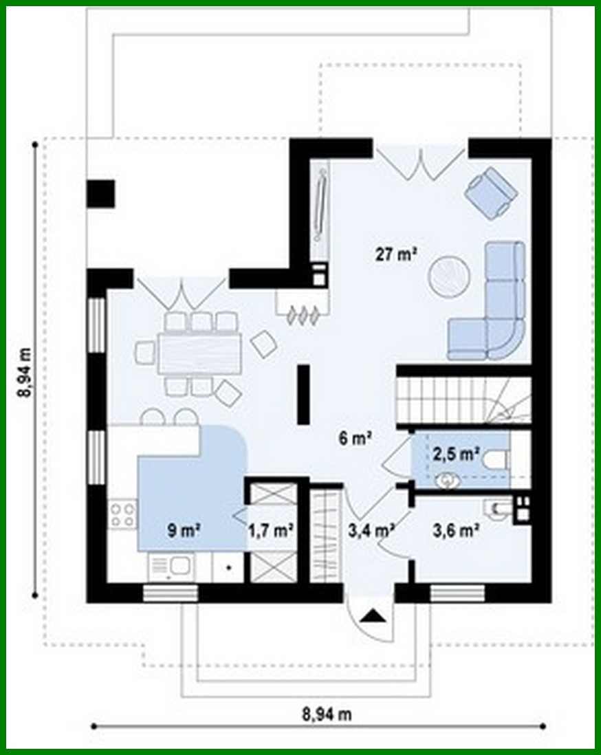 Visualization gallery - The project of a small cottage with roof windows