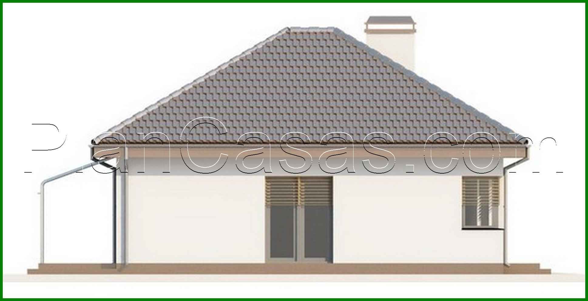 Galería de visualizaciones - Proyecto de una casa de campo de una planta con garaje para dos coches y cuarto de servicio