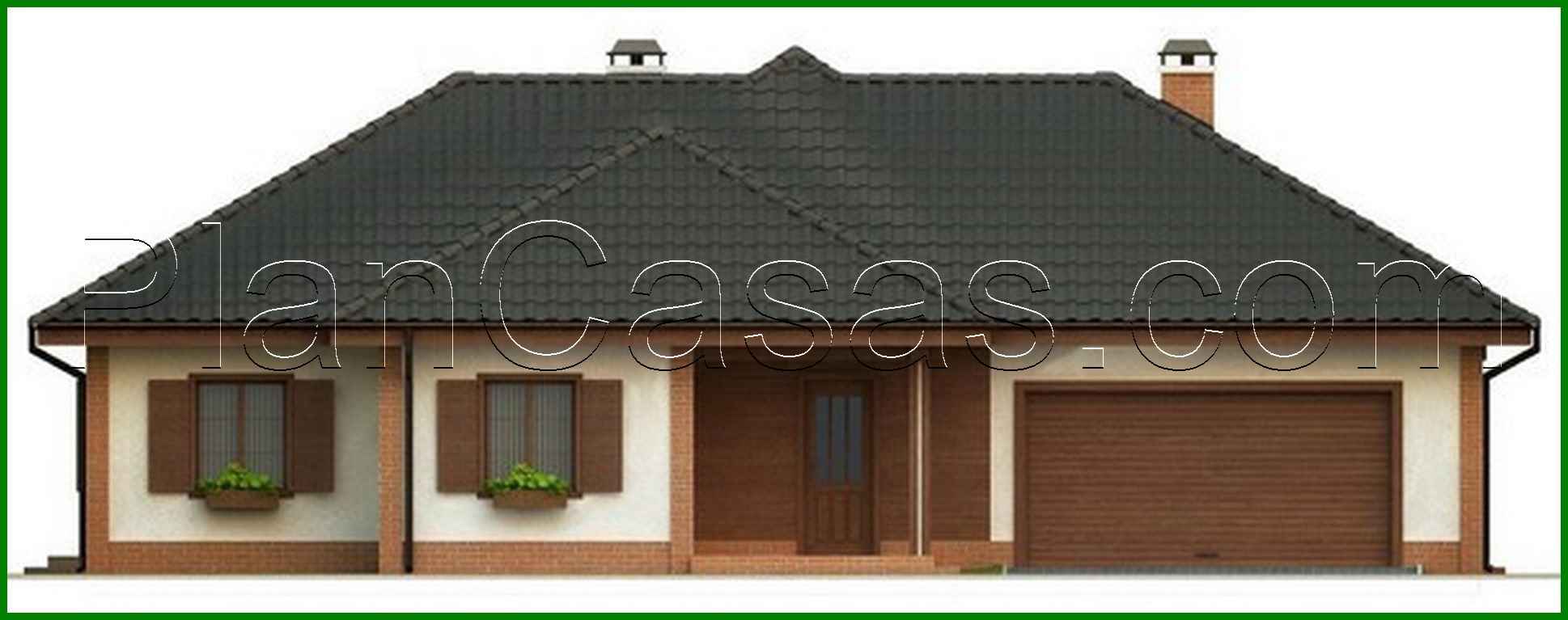 Galería de visualizaciones - Amplia casa de campo de una planta con garaje para dos coches