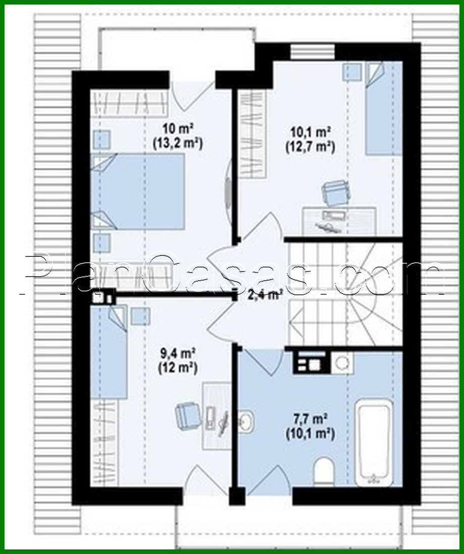 Visualization gallery - Small classic house project for a narrow plot