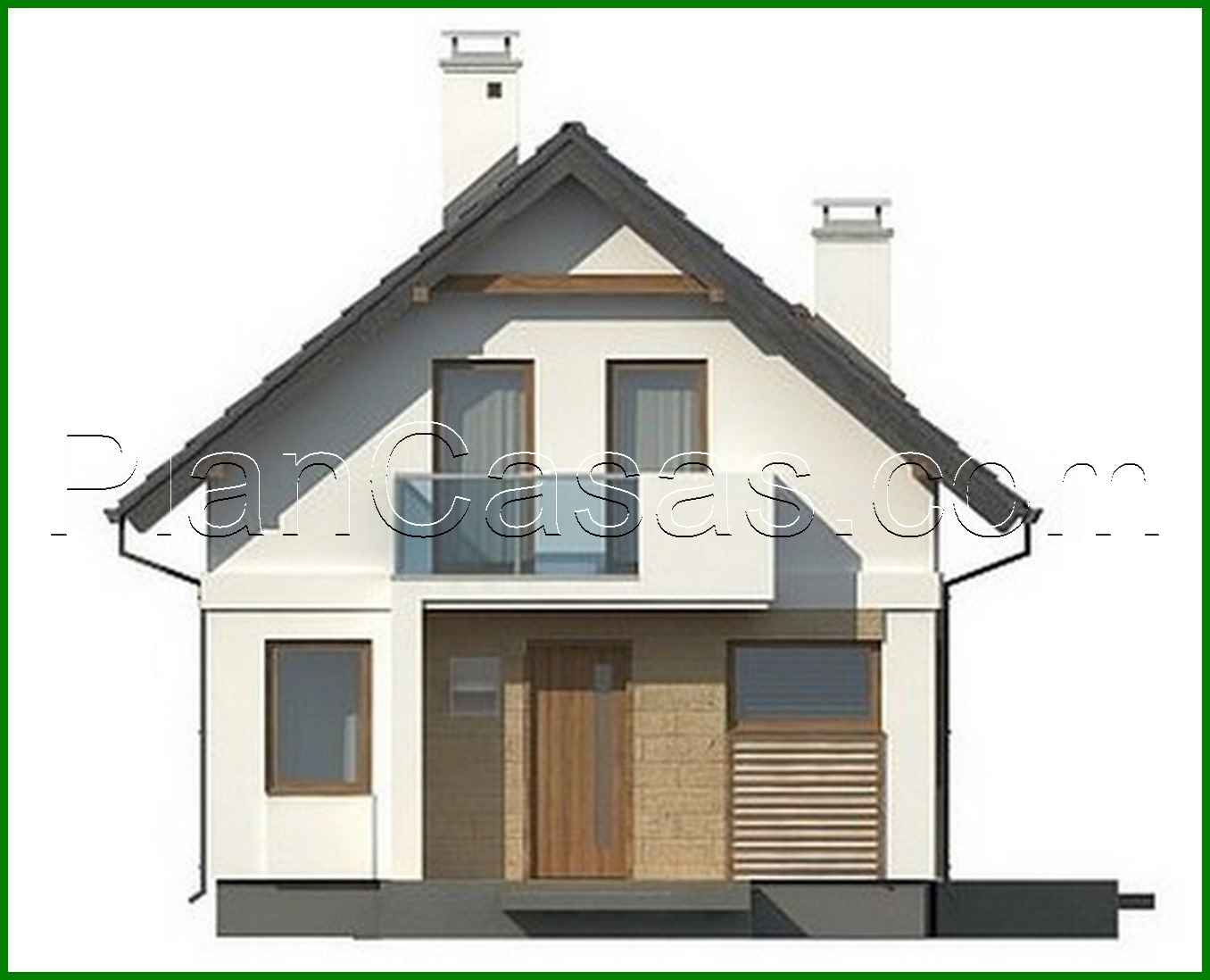 Visualization gallery - A project of a small cottage for a narrow plot