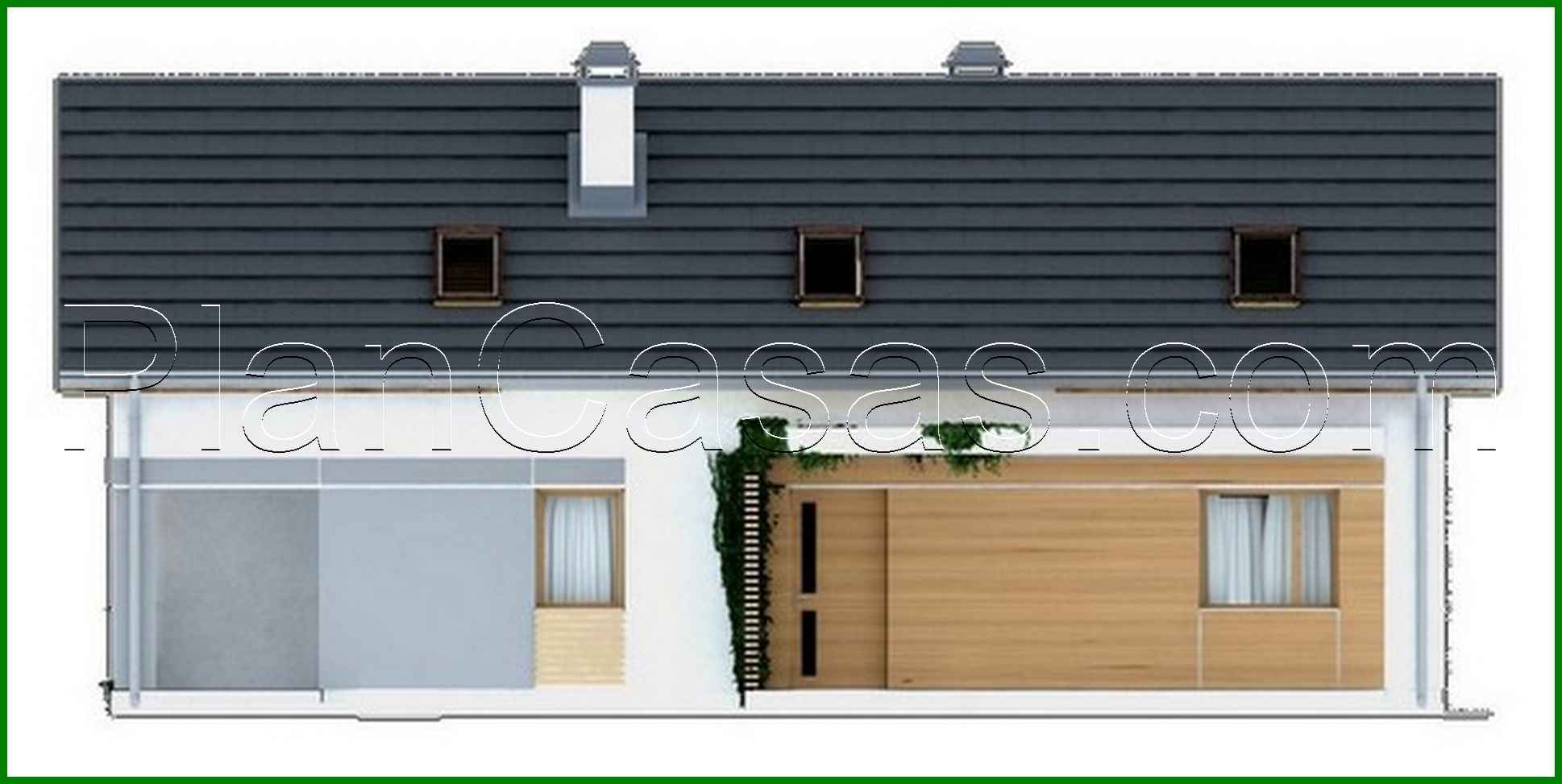 Visualization gallery - The project of a cottage for two families with different entrances