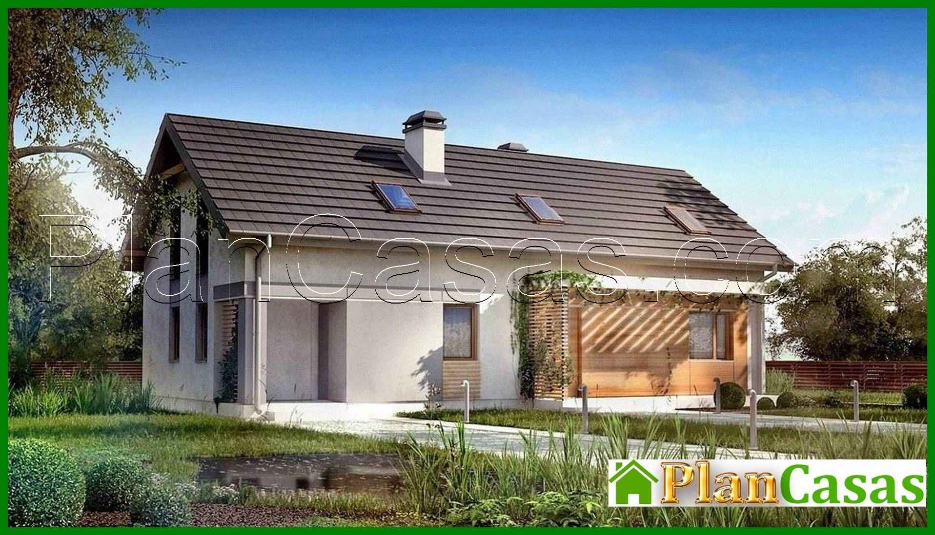 The project of a cottage for two families with different entrances house plan