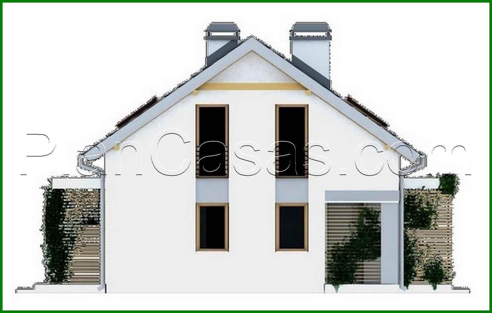 Visualization gallery - The project of a cottage for two families with different entrances