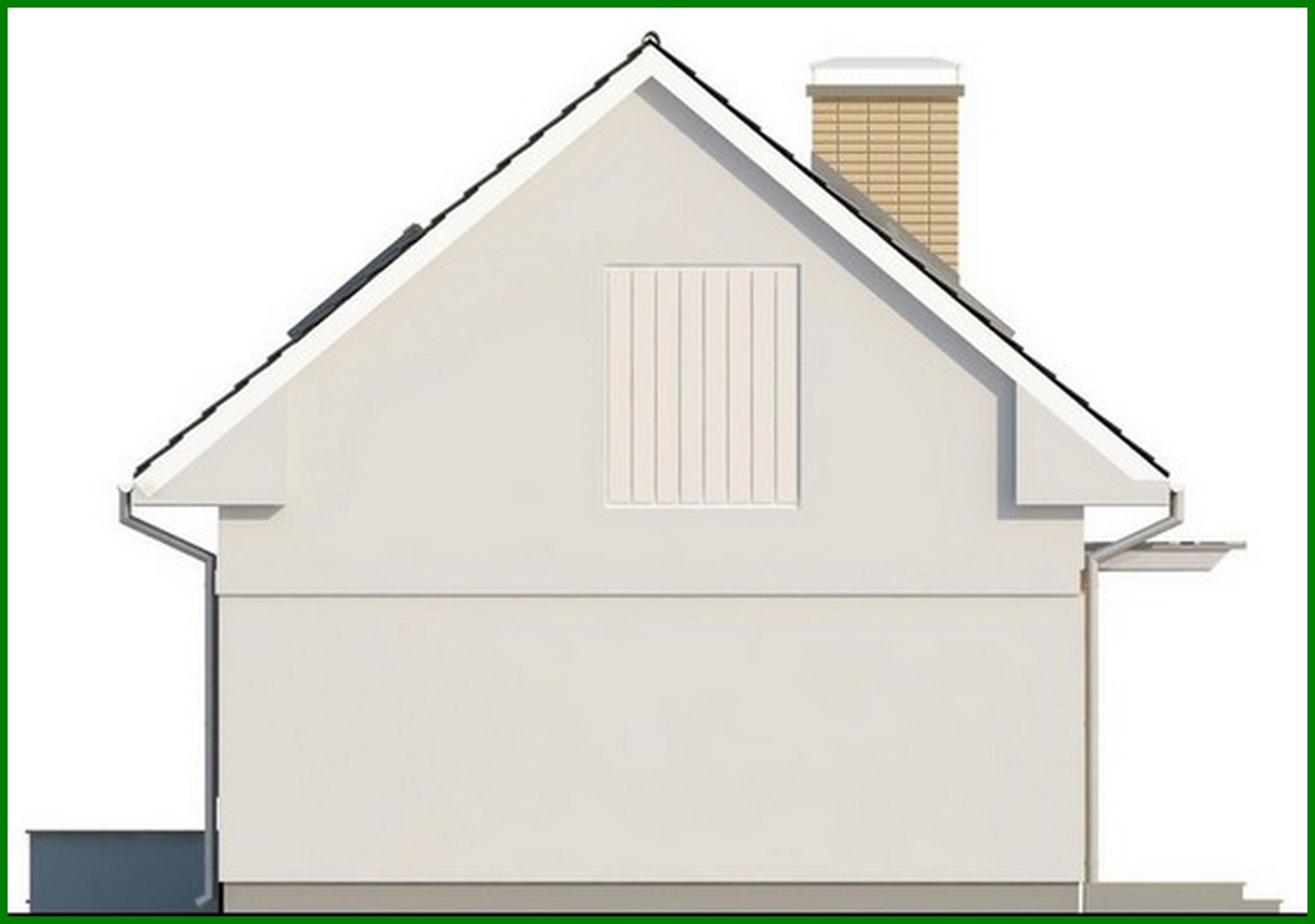 Visualization gallery - Project of a small house with a gable roof attic