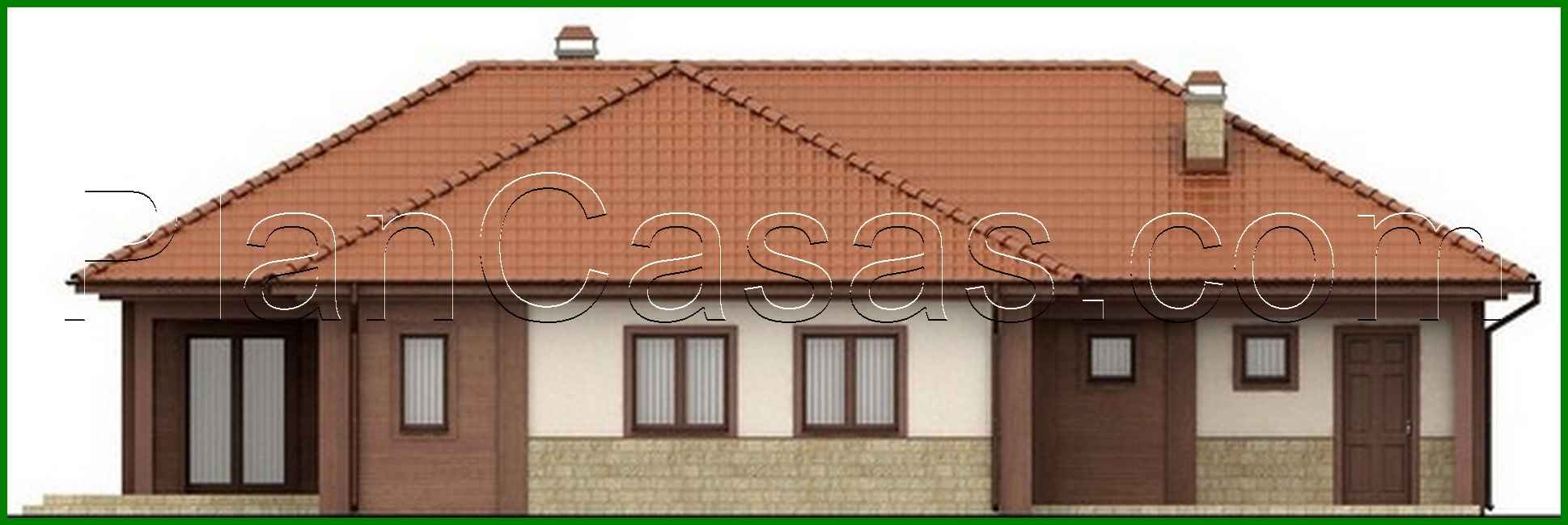 Visualization gallery - The project of a one-story spacious comfortable house with a gable roof and a garage for 1 car