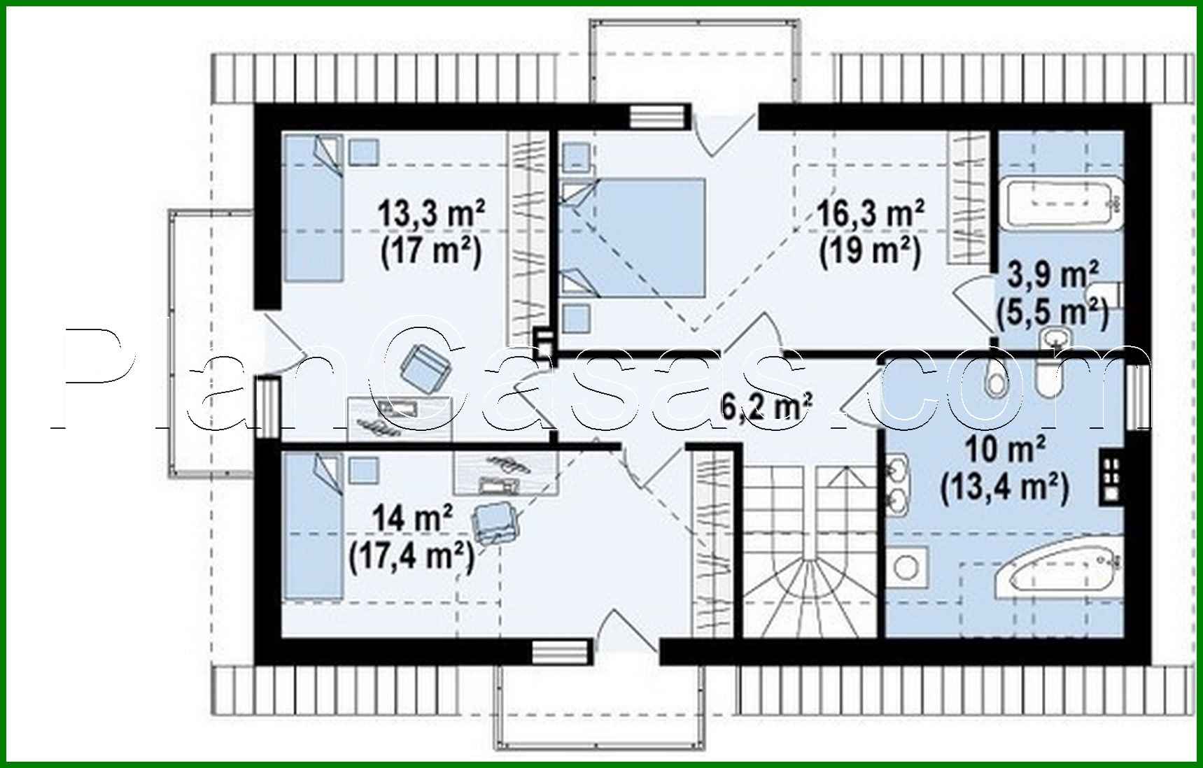Visualization gallery - The project of a cozy beautiful cottage with an attic and an original facade