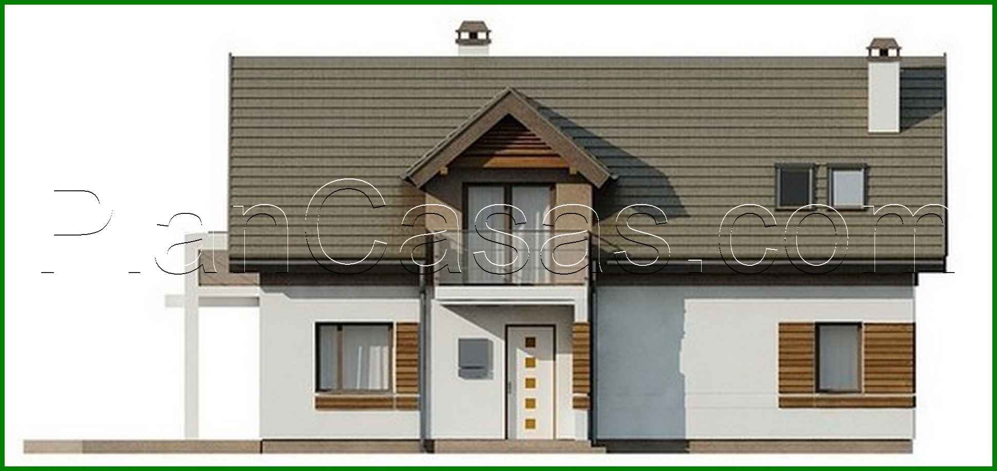 Visualization gallery - The project of a cozy beautiful cottage with an attic and an original facade