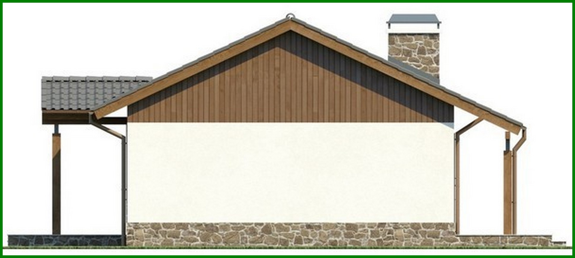 Visualization gallery - The project is a simple cozy one-story house with two bedrooms