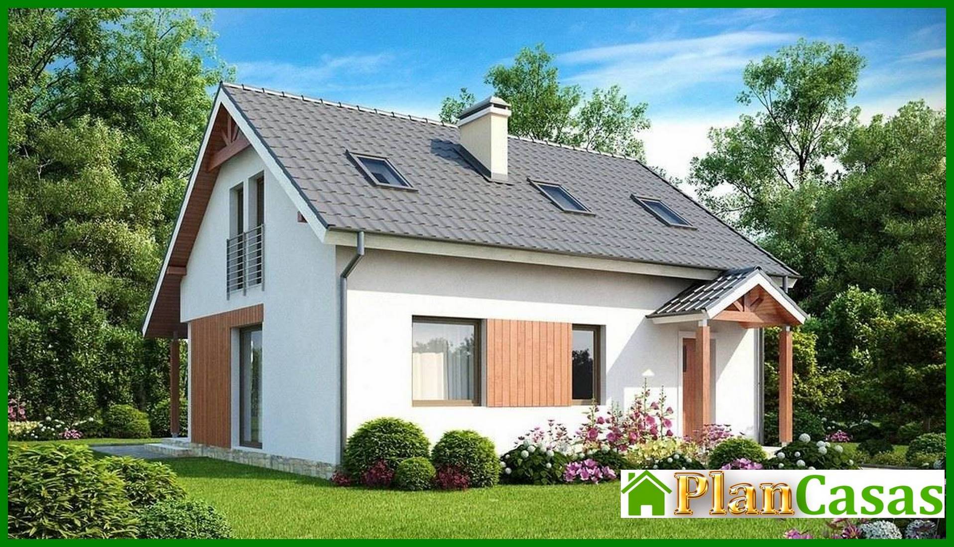 Visualization gallery - The project of a budget simple house with an attic