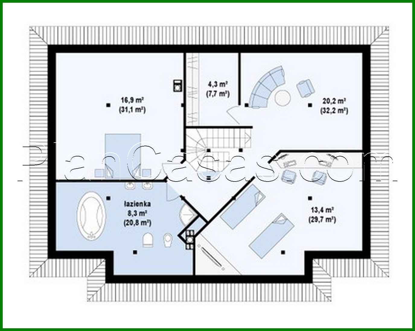 Visualization gallery - Project of a large house with an attic