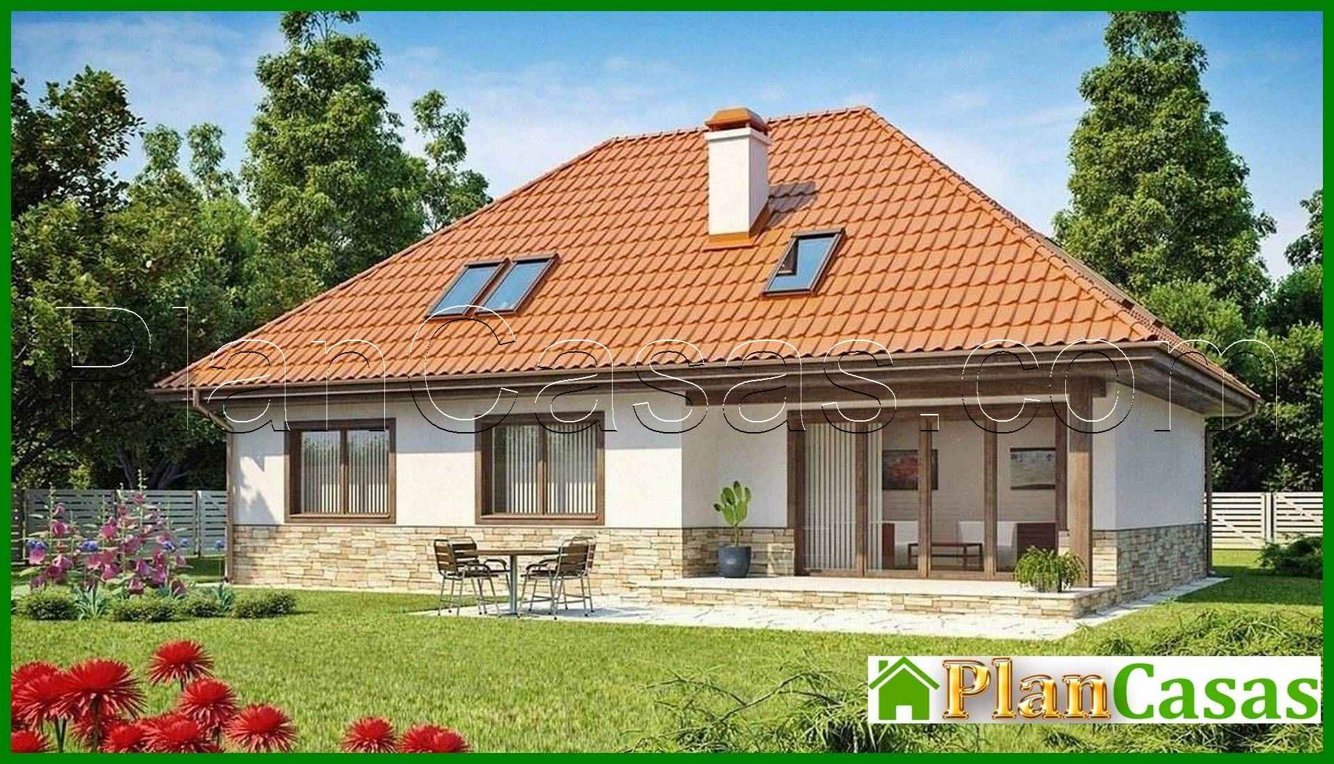 Project of a large house with an attic house plan