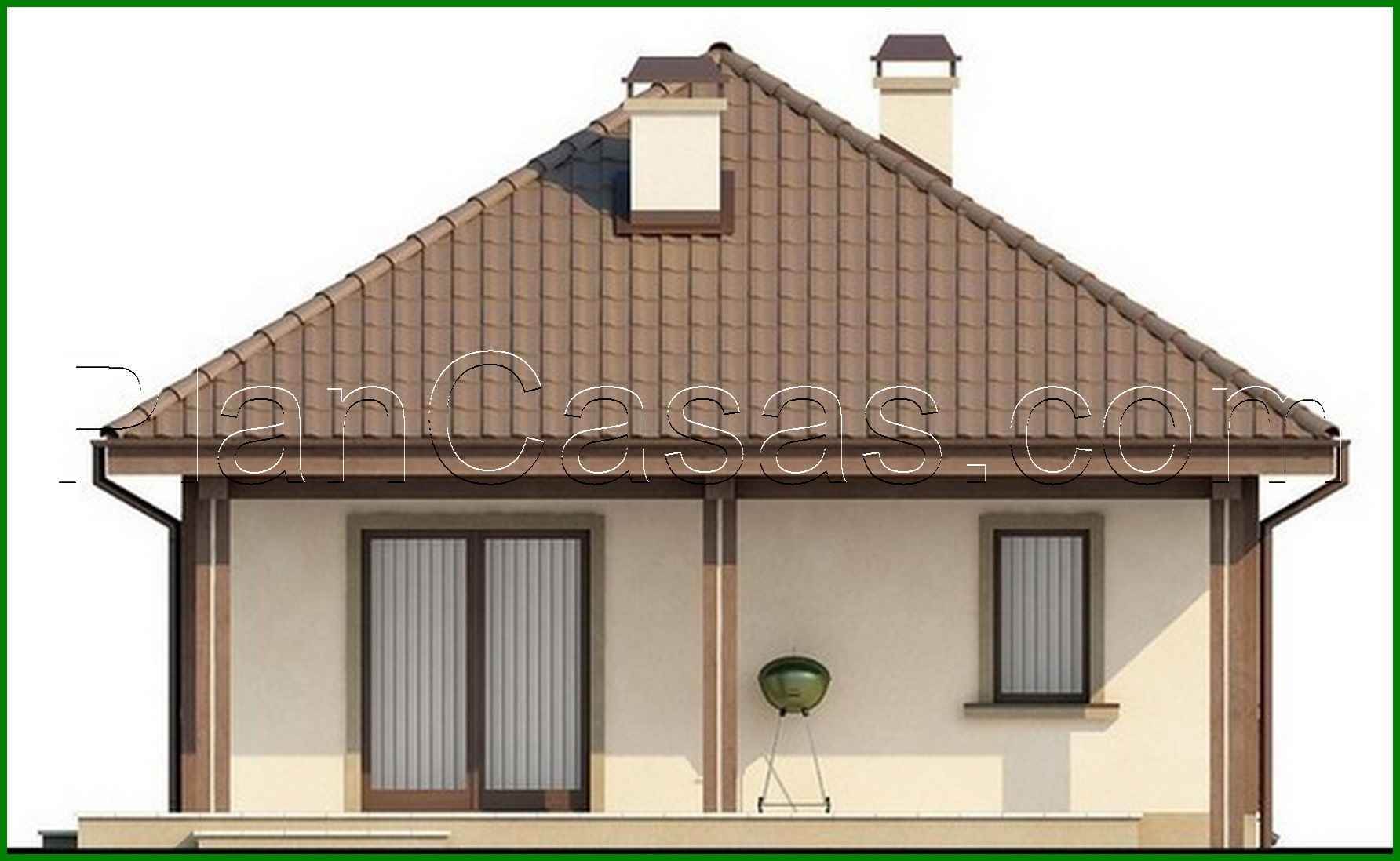 Visualization gallery - The classic design of a 1.5-storey cottage