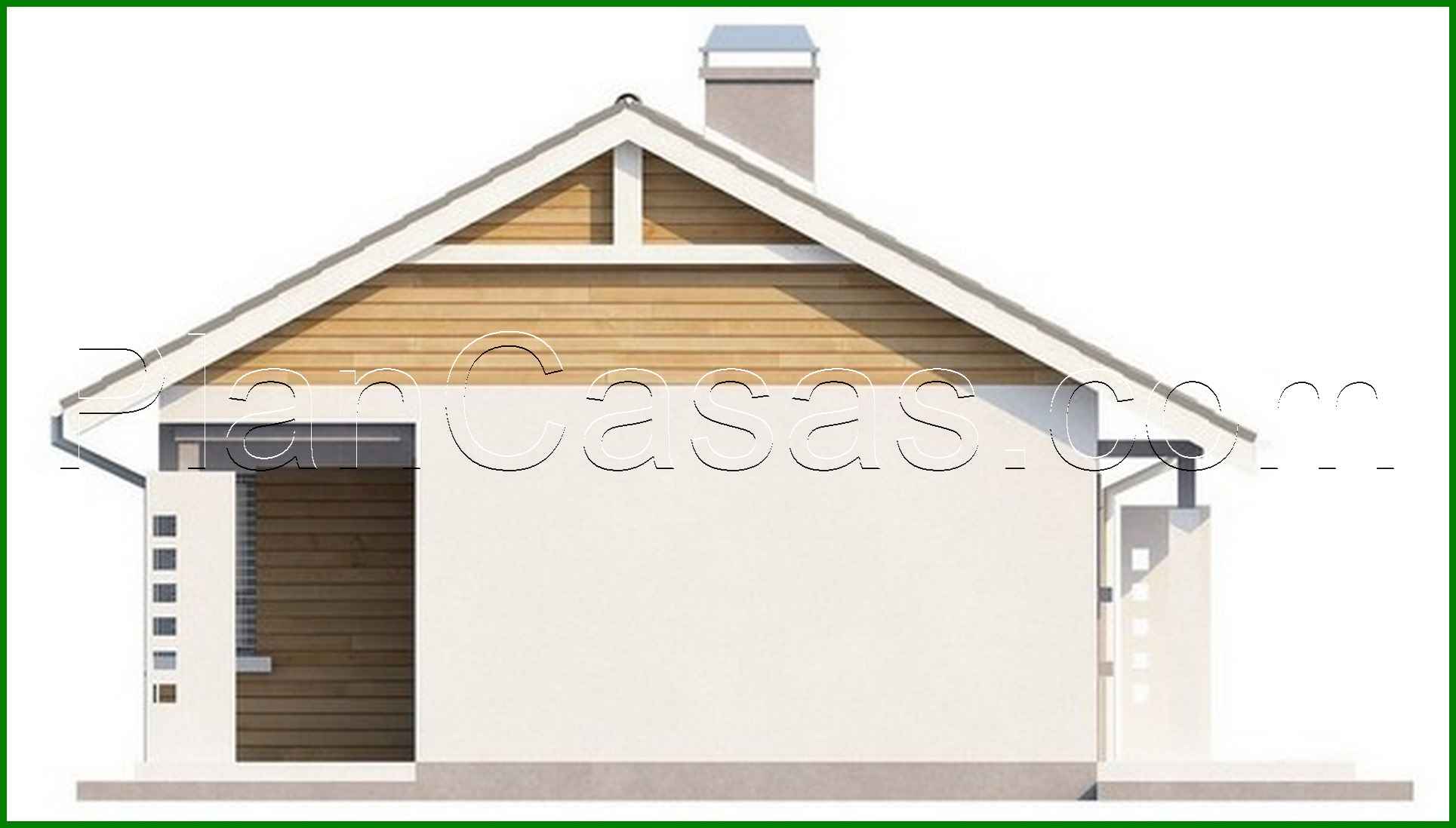 Visualization gallery - The project of a compact one-story house with a corner kitchen window