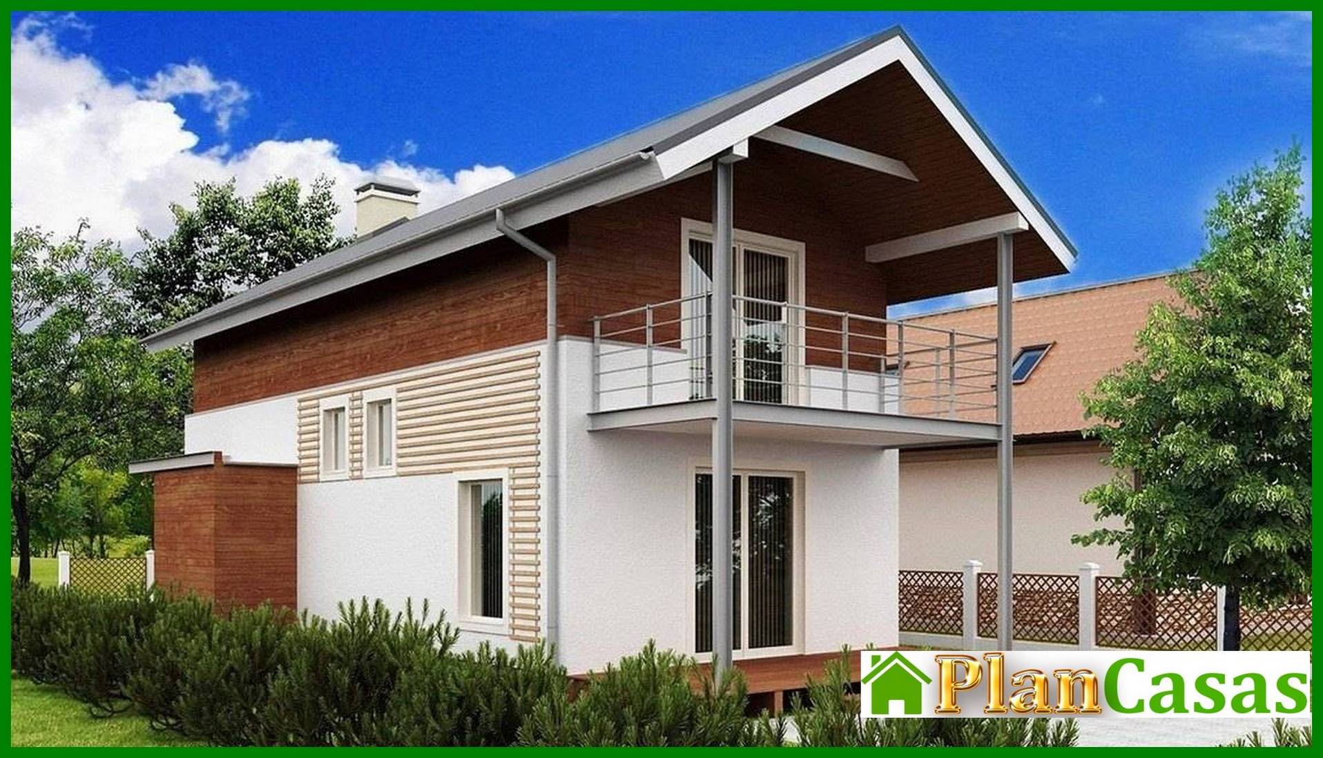 A project of a two-story small house for a narrow plot house plan