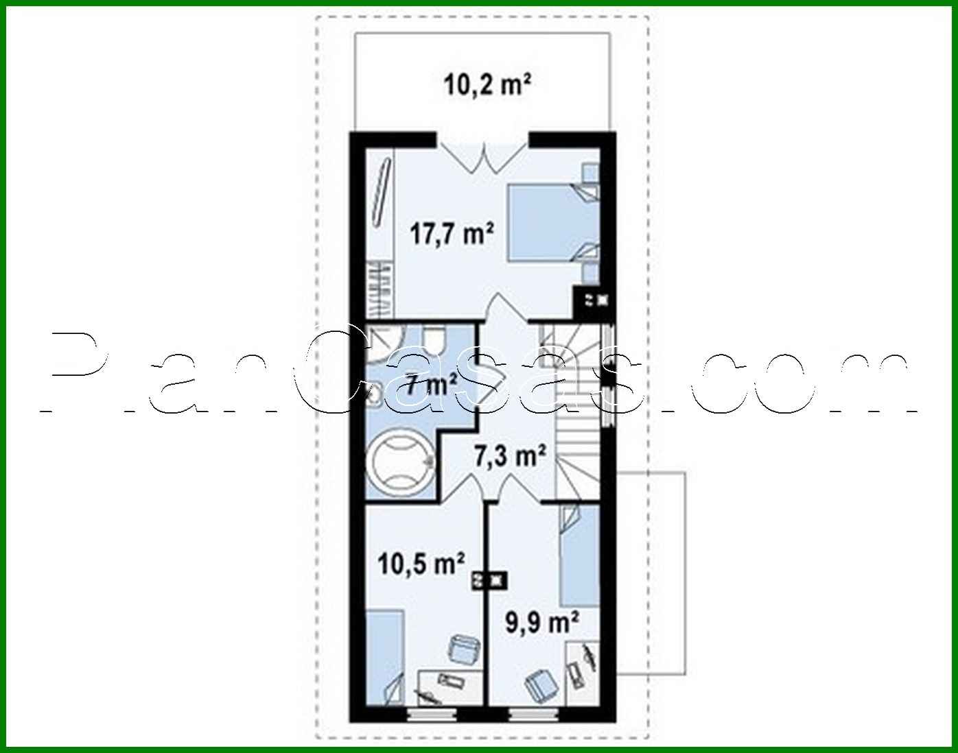 Visualization gallery - A project of a two-story small house for a narrow plot