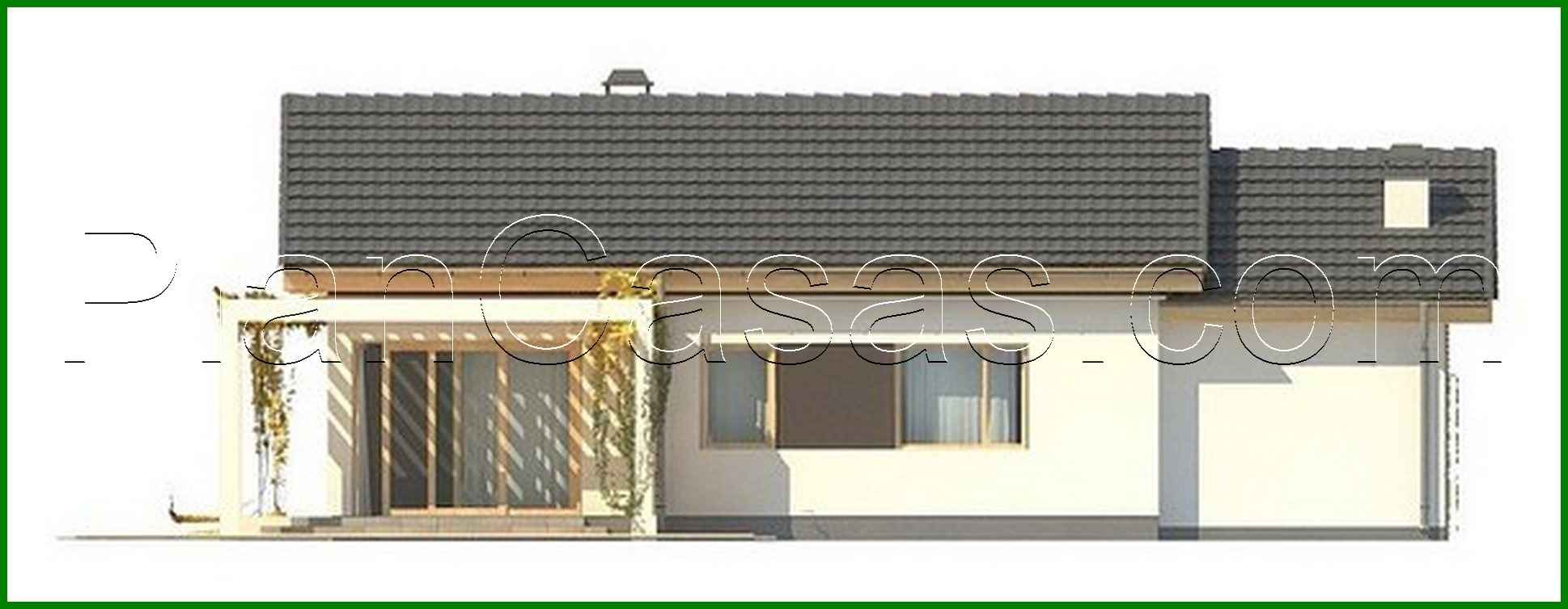 Visualization gallery - The project of a comfortable classic one-story house with a garage