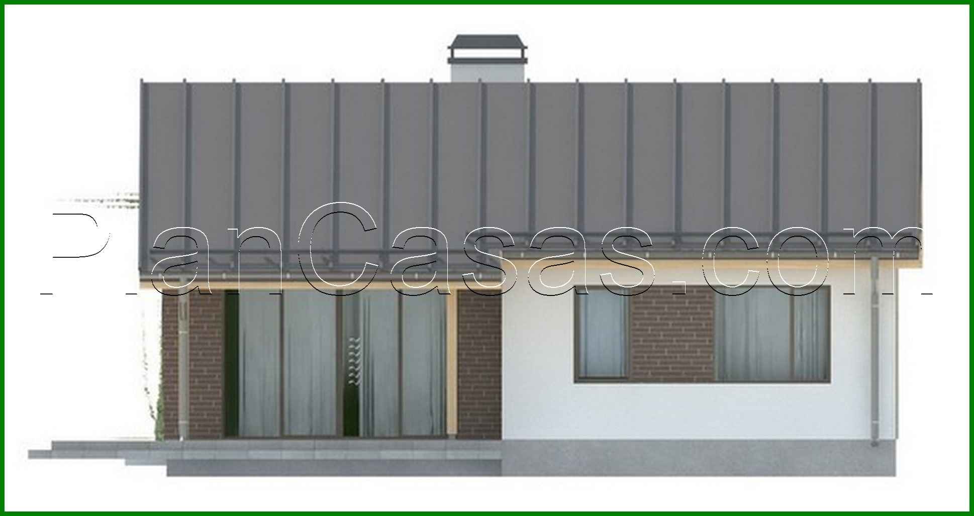 Visualization gallery - The project of a simple inexpensive one-story house