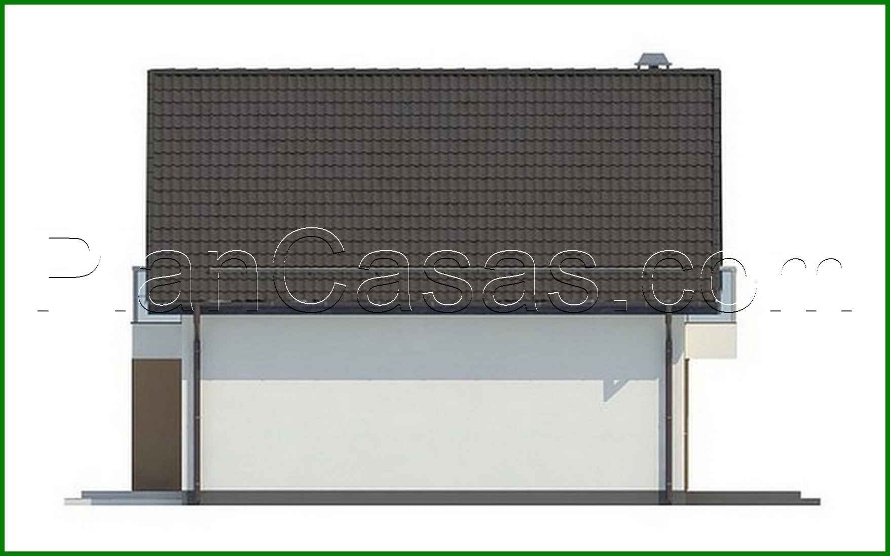 Visualization gallery - The project of a small neat country house with an attic and a gable roof