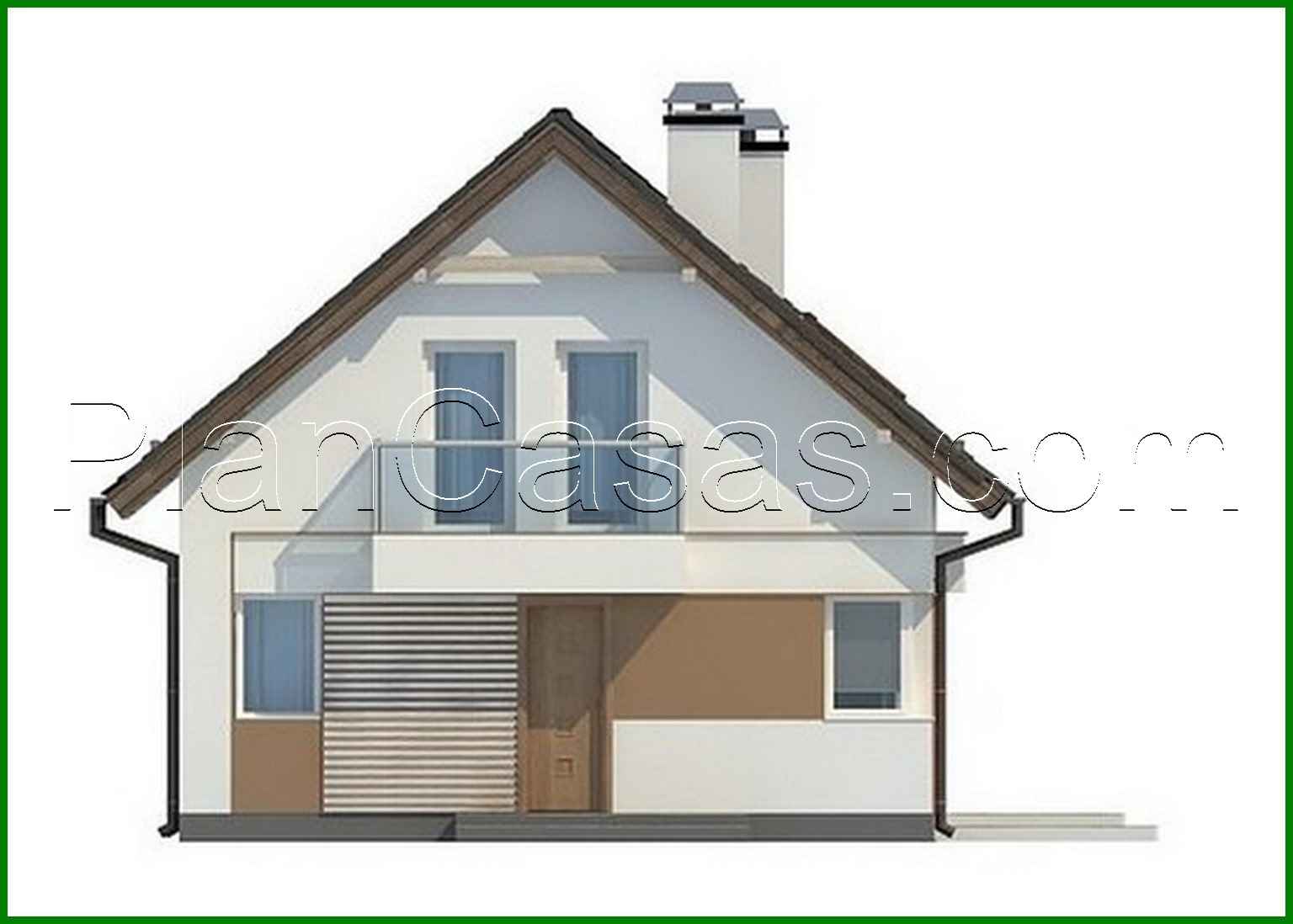 Visualization gallery - The project of a small neat country house with an attic and a gable roof