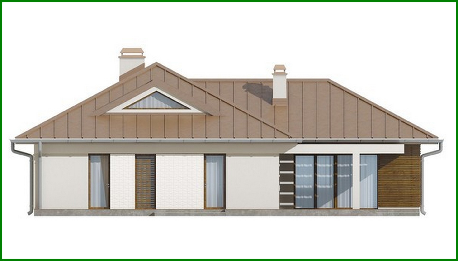 Visualization gallery - Single-storey cottage project with a corner terrace