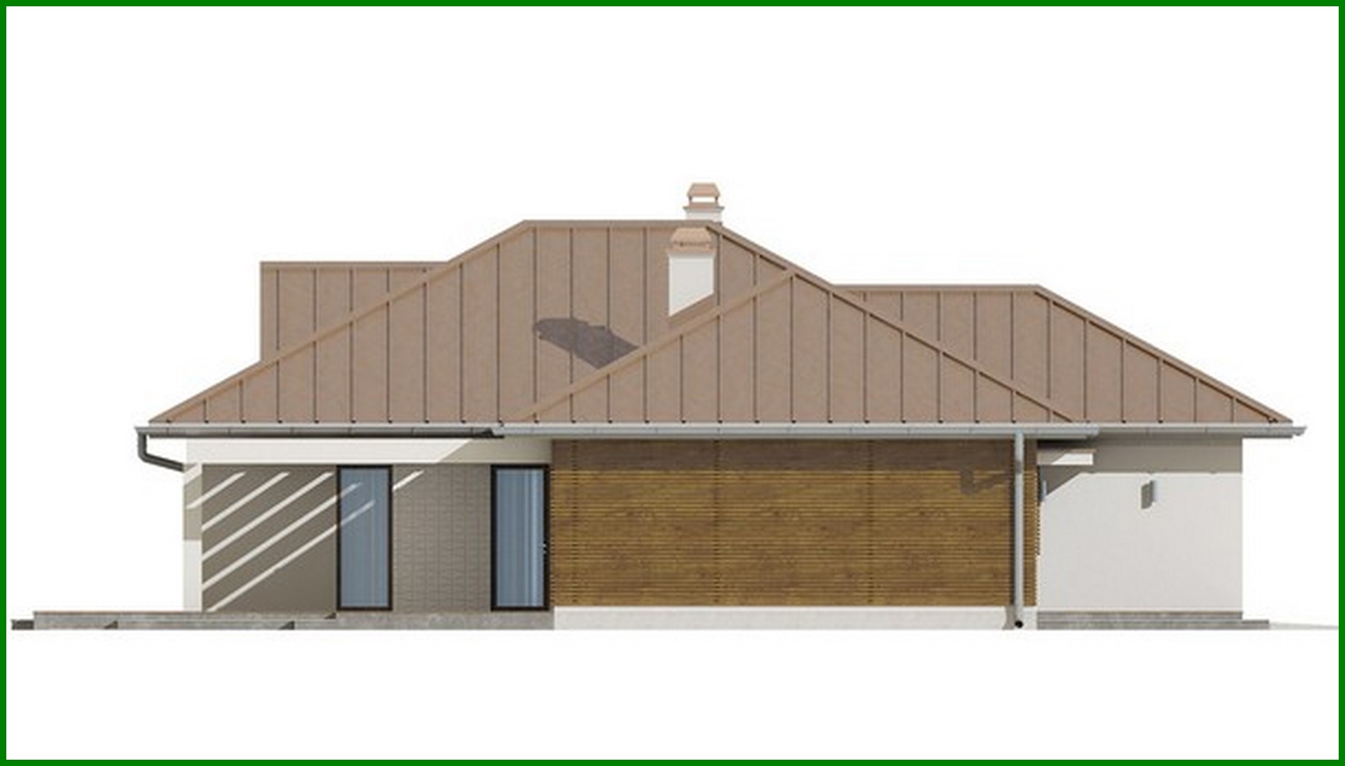 Visualization gallery - Single-storey cottage project with a corner terrace