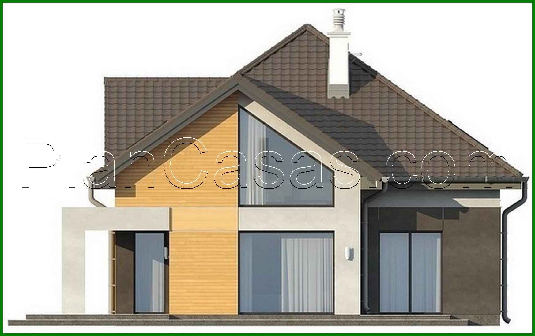 Visualization gallery - Project of a cottage with a frontal garage