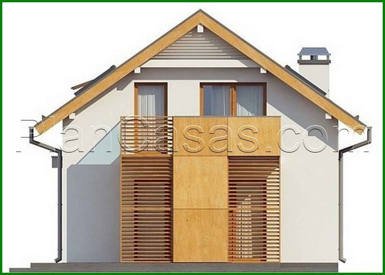 Visualization gallery - Project of a house with an attic and a garage for a narrow plot