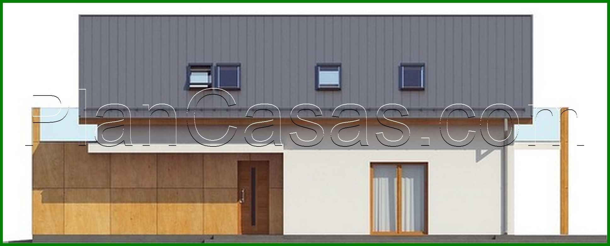 Visualization gallery - Project of a house with an attic and a garage for a narrow plot