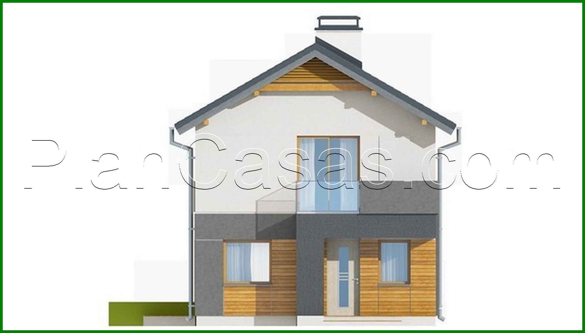 Visualization gallery - The project of a two-story cottage for a narrow site