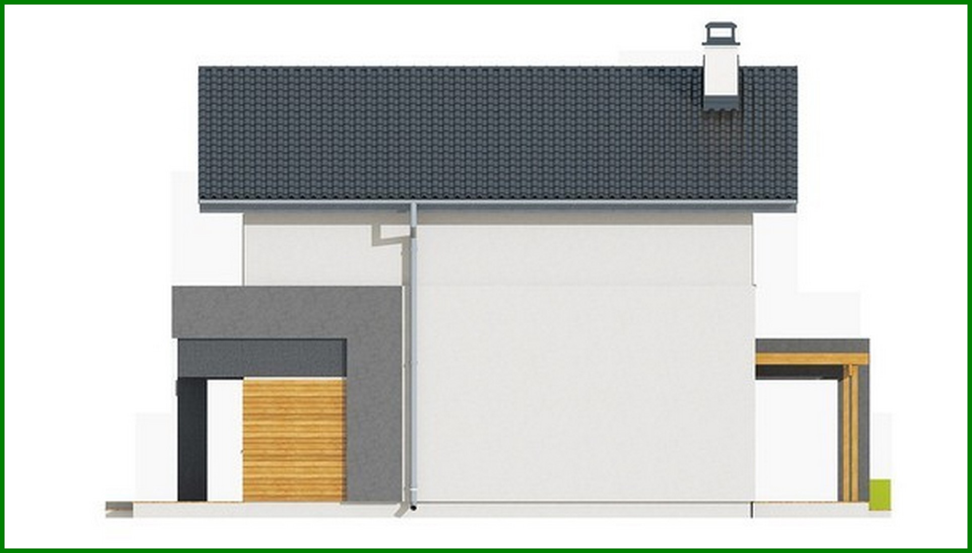 Visualization gallery - The project of a two-story cottage for a narrow site