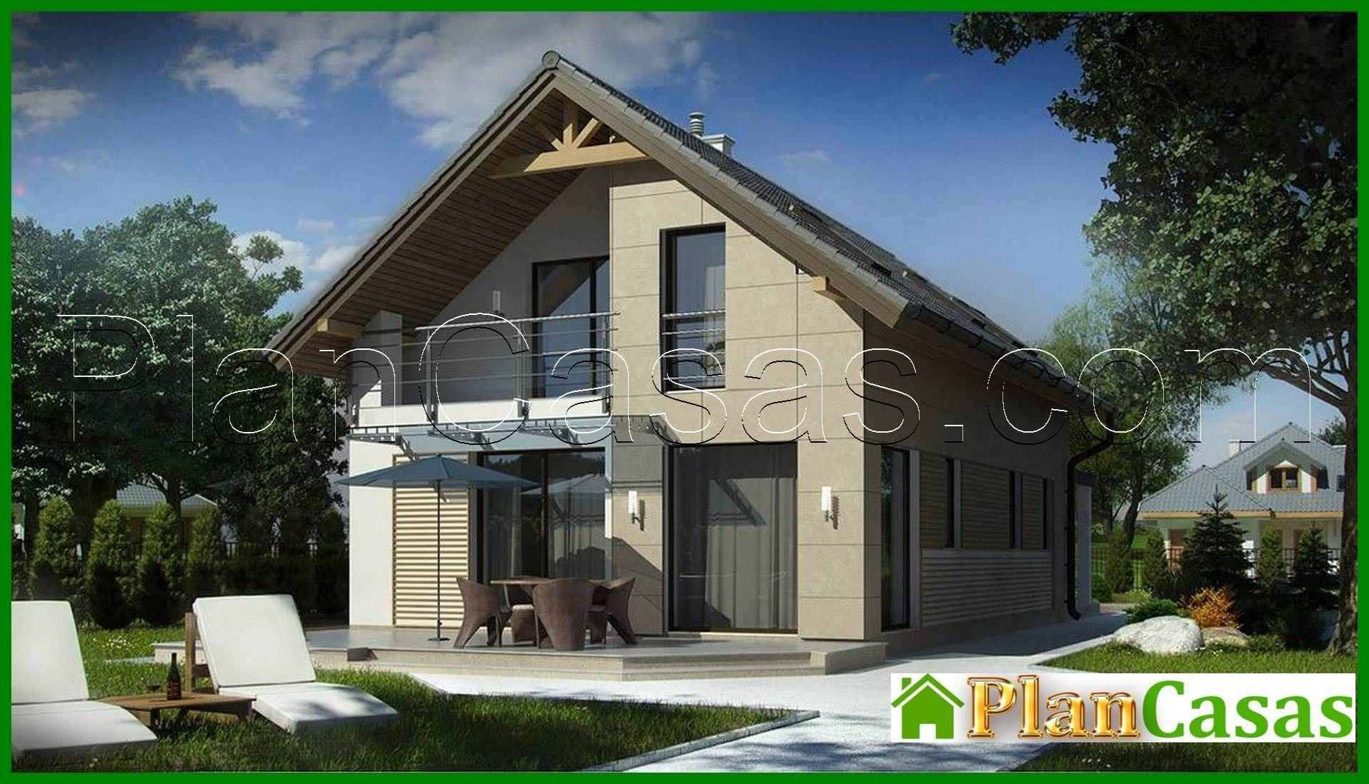 Visualization gallery - House project for a narrow plot, with a garage and a terrace above it