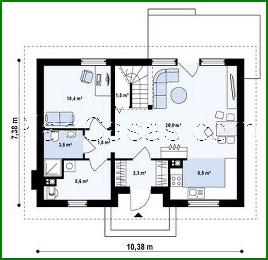 Visualization gallery - Project of a house with an attic for a small plot