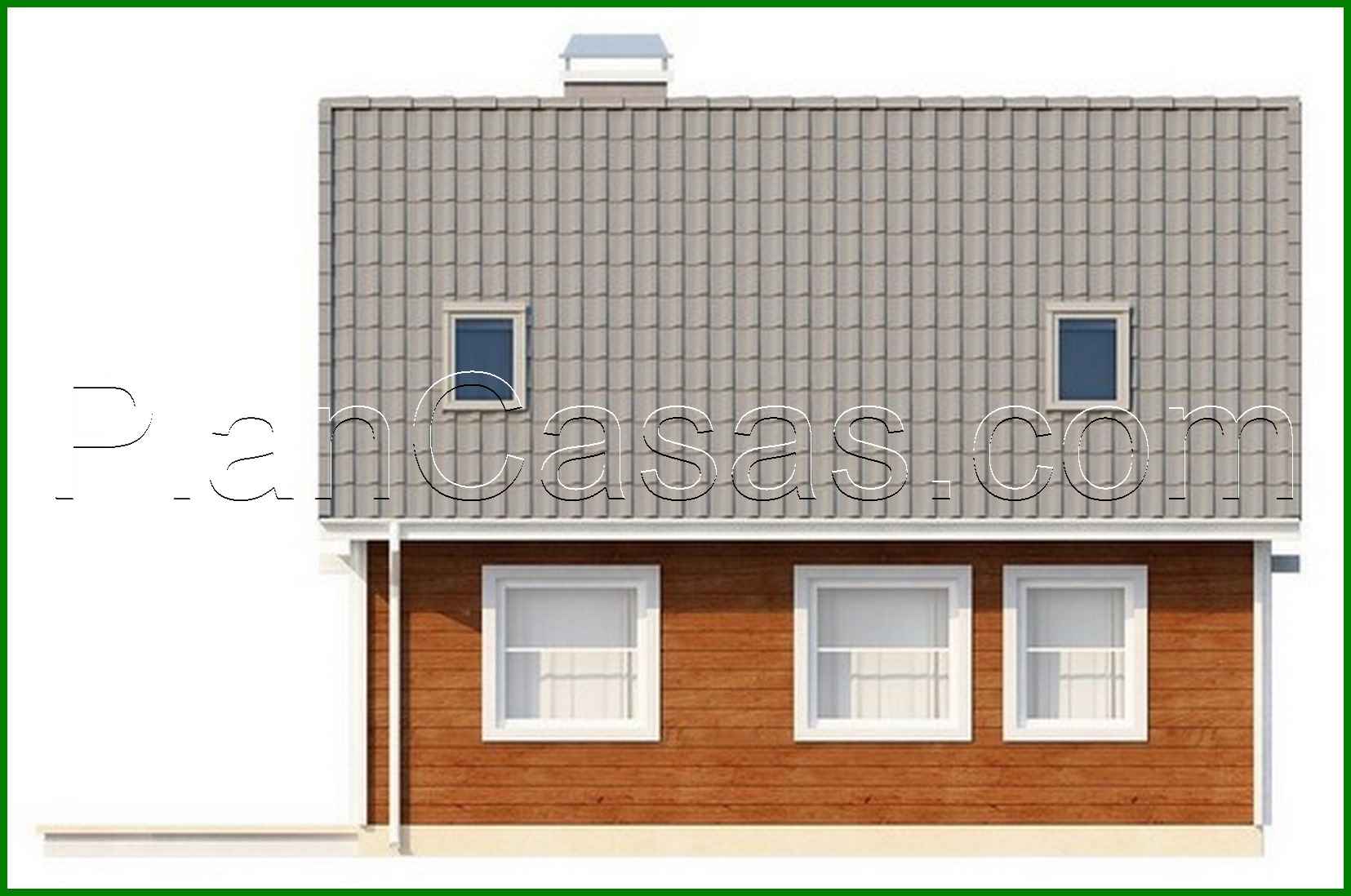 Visualization gallery - The project of a small country house with a front terrace