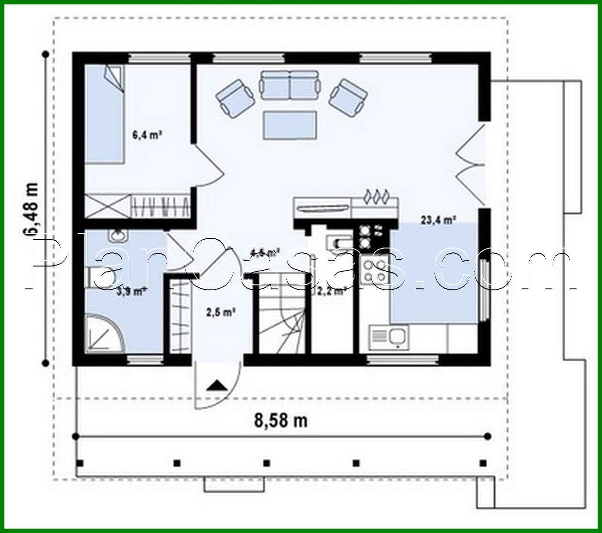 Visualization gallery - The project of a small country house with a front terrace