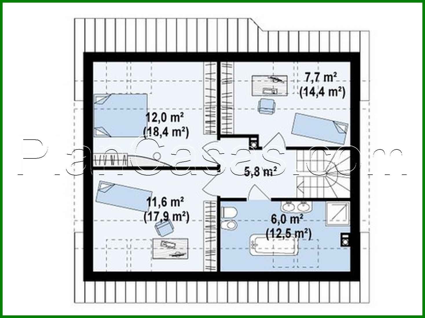 Visualization gallery - Project of a small eco house with an attic